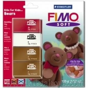  Комплект глина Fimo Soft Bears 802431