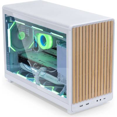 Lian Li A3 TG Wood Edition white