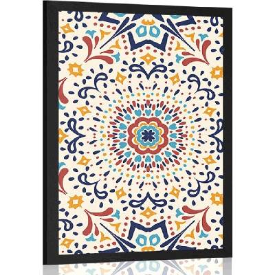 Plakát jedinečný etnický vzor - 40x60 white