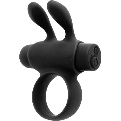 S Pleasures Rabbit Ring Rechargeable Black