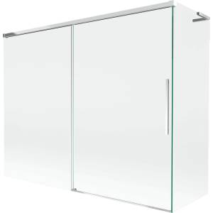 Mexen Rox L параван за вана, 2-крилен плъзгащ се 190 + 90 x 150 cm, прозрачен, хром - 8C9L-190-090-01-00 (8C9L-190-090-01-00)