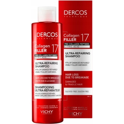 Vichy Dercos Collagen 17 Filler Ultra regeneračný šampón 200 ml