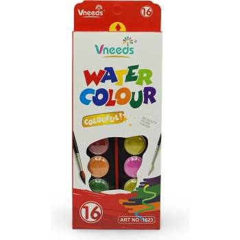 Водни бои 16 цвята Vneeds 1623