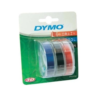 Dymo S0847750, 9mm x 3 m, biela tlač/čierný, modrý, červená, originálna páska