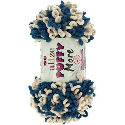 Alize Puffy More 6263 krémová s modrou