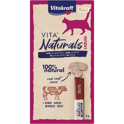 Vitakraft Vita naturals liquid snack hovädzie 5 x 15 g