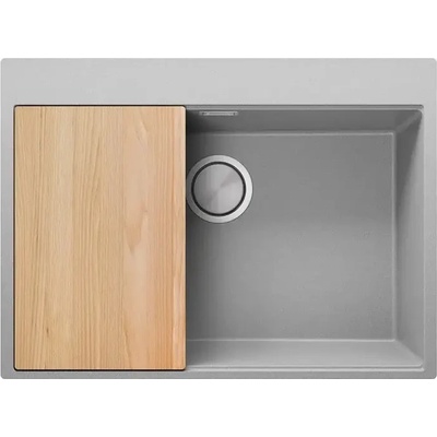 Твоят Стил Сива кухненска гранитна мивка Осло 70 XXL Top 680 x 500 мм