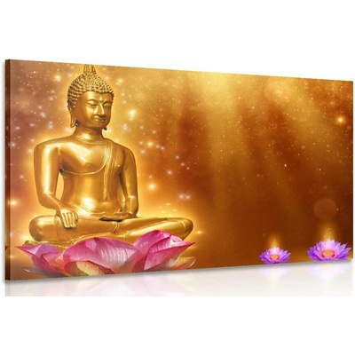 Obraz zlatý Budha - 120x80