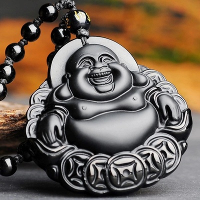 BudNej amulet hojnosť a blahobyt z obsidiánu MN6014