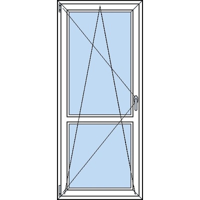 OknaDvereNaMiru.cz Plastové balkonové dveře OS s příčkou 60 x 150 cm