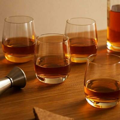 Broste AMBER Sklenice na panáky hnědá 40 ml