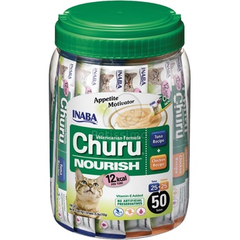 INABA Cat Vet Churu Nourish лакомство за награда - пилешко, риба тон 50 x 14 г
