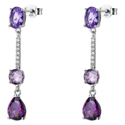 Brosway strieborné náušnice Fancy Magic Purple BWFMP133