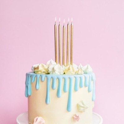 PartyDeco svíčky dlouhé zlaté – Sleviste.cz