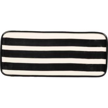 Zafferano Чиния за сервиране Lido Righe правоъгълна 26, 5 см черна (RIG0410)