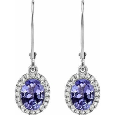 Eppi Náušnice s tanzanitmi a diamantmi Caty E31483