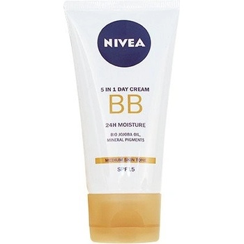 Nivea BB Cream 5in1 Beautifying Moisturizer SPF10 hydratačný bb krém Medium To Dark 50 ml