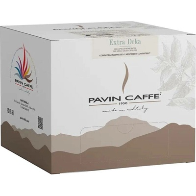 Pavin Caffè EXTRA DEKA bezkofeinové kapsle Nespresso kompatibilní 100% Arabica 100 ks