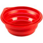Duvo Plus Silicone Travel Bowl - Силиконова , сгъваема купа за храна и вода за кучета 250 мл. червена / 11 см