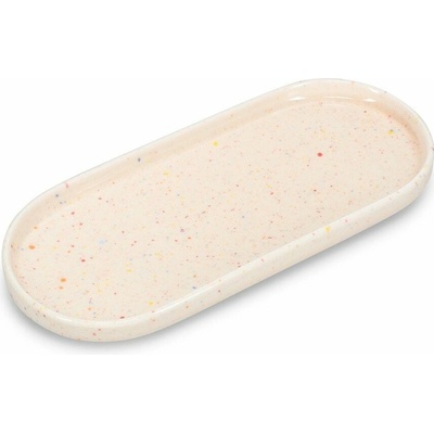 Béžový servírovací porcelánový tanier Fika – ONA