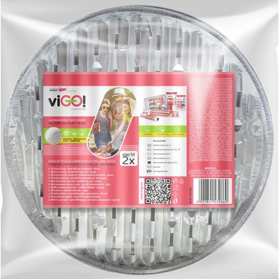 QUICKPACK viGO! Grilovacie tácky okrúhle 34cm