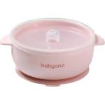 Babyono Силиконова купа с вендуза и капак Babyono - Розова (5901435417713)
