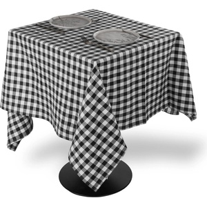 Tiseco Home Studio Памучна покривка за маса 150x150 cm Gingham - Tiseco Home Studio (9674BLACK)