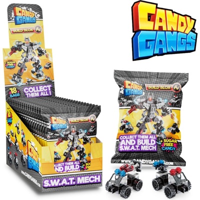 Candy Gangs skladacie kocky-autá s cukrovinkou 1 g