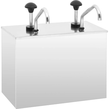 vidaXL Диспенсър за сос от неръждаема стомана, 2 x 3, 5 л (51233)