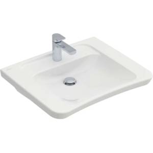 Villeroy & Boch ViCare - Умивалник 65x55 см, без преливник, отвор за смесител, AntiBac, CeramicPlus, бял 517868T2 (517868T2)