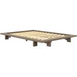 Karup Design Кафяво двойно легло от борова дървесина с решетка 160x200 cm Japan - Karup Design (270106160200)
