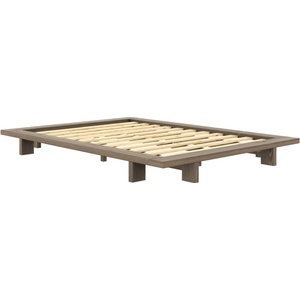 Karup Design Кафяво двойно легло от борова дървесина с решетка 160x200 cm Japan - Karup Design (270106160200)