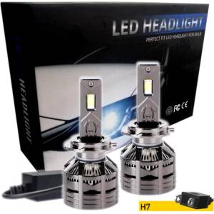  Комплект от 2 броя LED ЛЕД диодни крушки H7 Х7 12V 240W 24000lm за фарове Canbus без грешки 6000К