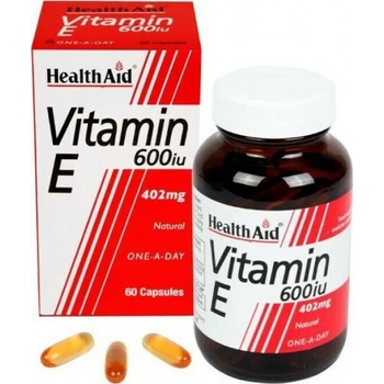 HEALTHAID Хранителна добавка ВИТАМИН E 600iu - 402MG , Health Aid Vitamin E - 600iu, 60 caps