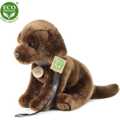 Rappa - Плюшен Кафяв лабрадор с каишка, стоящ, 25 см. , серия Еко приятели