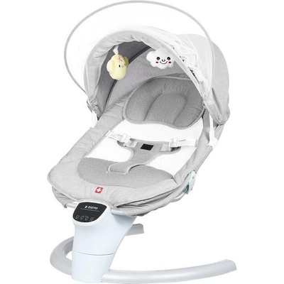 ZIZITO Вибриращ бебешки шезлонг Aspen, сиво и бяло