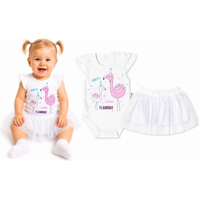2D sada body s krátkym rukávom Flaming tutu suknička
