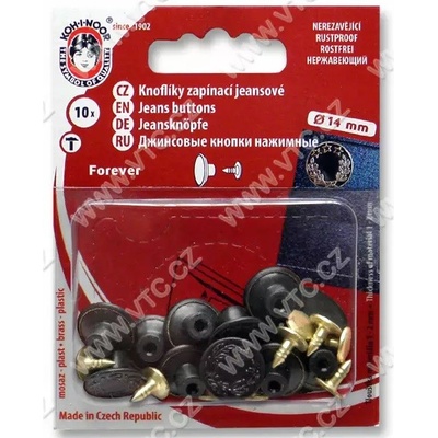Knoflík riflový FOREVER 5 černý nikl - blistr 86271