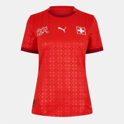 PUMA Дамска футболна фланелка Puma Switzerland Home Shirt 2025 Womens - Red