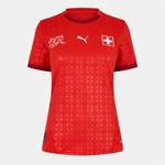PUMA Дамска футболна фланелка Puma Switzerland Home Shirt 2025 Womens - Red
