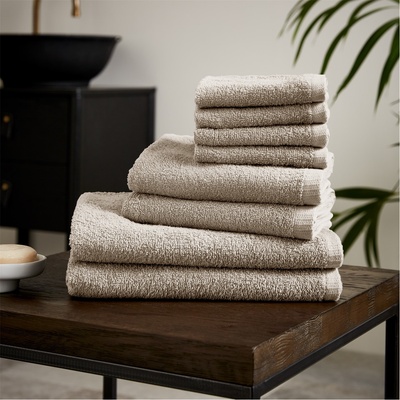 Catherine Lansfield Хавлиена кърпа Catherine Lansfield Quick Dry Cotton 8 Piece Towel Set - Natural