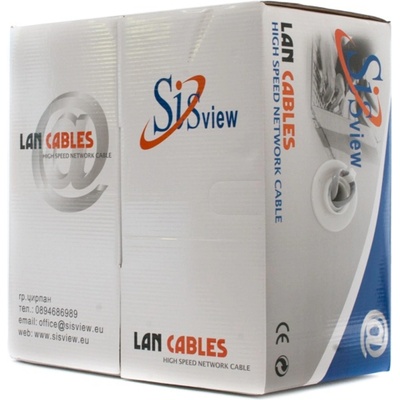 SisView LAN кабел FTP CAT6 4 x 2pair x 0.57mm. CCA 305м. кашон (1002034)