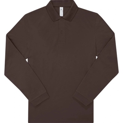 B&C polokošile B&C My Polo 210 LSL piqué dlouhý rukáv COT-01U427zk701 kávové