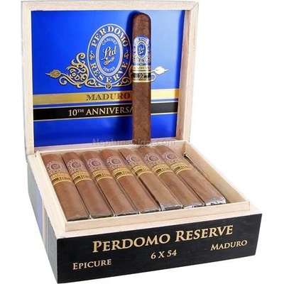 PERDOMO 10TH ANN. MADURO EPICURE BOX PRESSED 25 ks