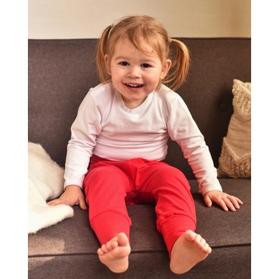 JOŽÁNEK Dětské baggy tepláky LEHKÉ lososově růžové