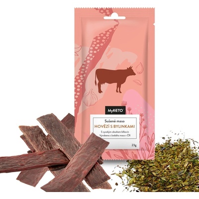 Jihočeské Jerky Hovězí s bylinkami 20 g – Zbozi.Blesk.cz