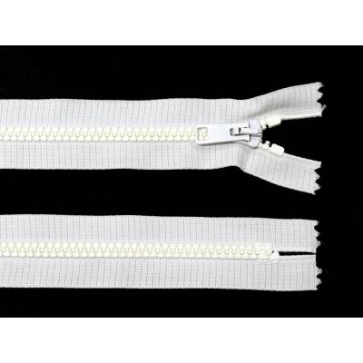 Kostěný zip no.5 nerozepínací 18cm bílý