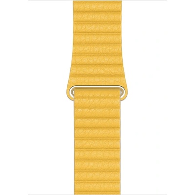 Apple Оригинална кожена каишка от естествена кожа за Apple Watch 42мм, 44мм, 45мм, 46мм, Ultra, Ultra 2 49мм - Apple Meyer Lemon Leather Loop Large (mxae2zm/a)