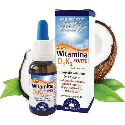 Dr. Jacob's Vitamín D3+K2 kvapky 20 ml