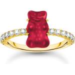 Thomas Sabo Пръстен Thomas Sabo x HARIBO Mini Red Goldbear Zirconia 18k златно покритие EU54 (TR2459-414-10-54)